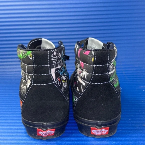 Size 11- Men’s Vans X Disney 100 Villains Sk8 Hi Shoes Black Multi Sneakers NEW - Picture 7 of 10
